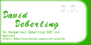 david deberling business card